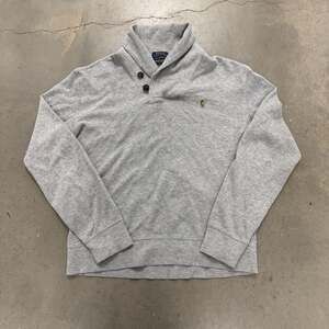 Polo Ralph Lauren Estate Rib Shawl Collar Sweatshirt Grey – Size M
